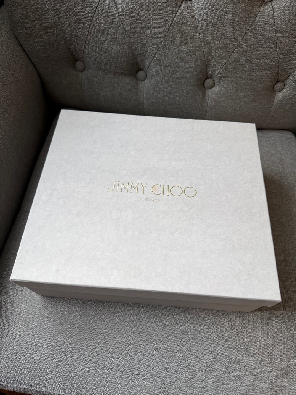 Jimmy Choo White Box with Gold Logo